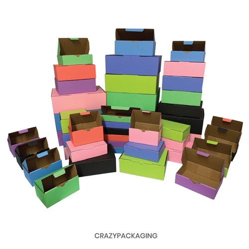 Pink Black White Mailing Box Shipping Carton Mailer Cardboard A5 A6 B7 BX2 BX6 - Picture 4 of 28