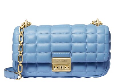 Michael Kors Tasche Handtasche Tribeca Small Chain Shoulder Leder French Blue Ne