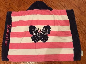 Pottery Barn Baby Toddler Butterfly Beach Wrap Towel Monogrammed