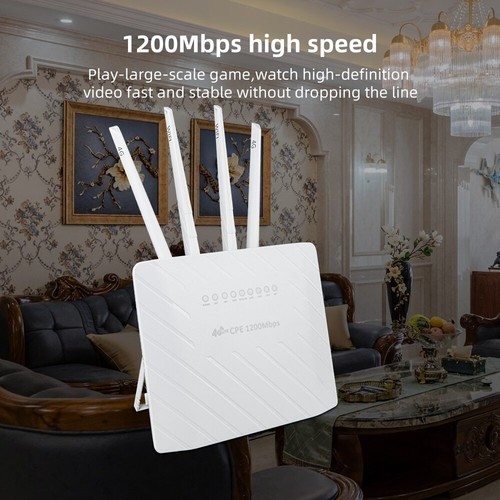 WiFi Router 4G CPE 1200Mbps CAT6 Router OpenWRT Dual Band SIM Card Hotspot - Picture 2 of 6