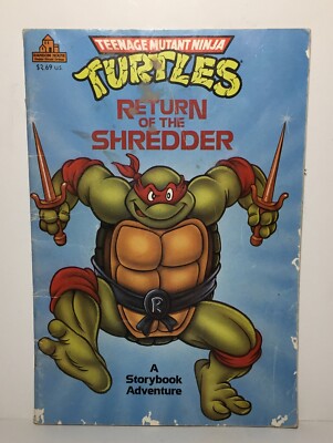 1990 Vintage Teenage Mutant Ninja Turtles Return of The Shredder Paper Back Book
