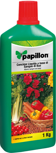 CONCIME liquido SANGUE DI BUE 1KG PER FIORI PIANTE ARBUSTI CONCIMI -PAPILLON