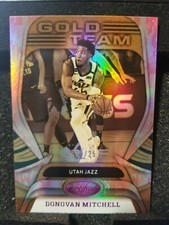 2020-21 Panini Certified Donovan Mitchell Gold Team Mirror Camo 8/25 Utah Jazz