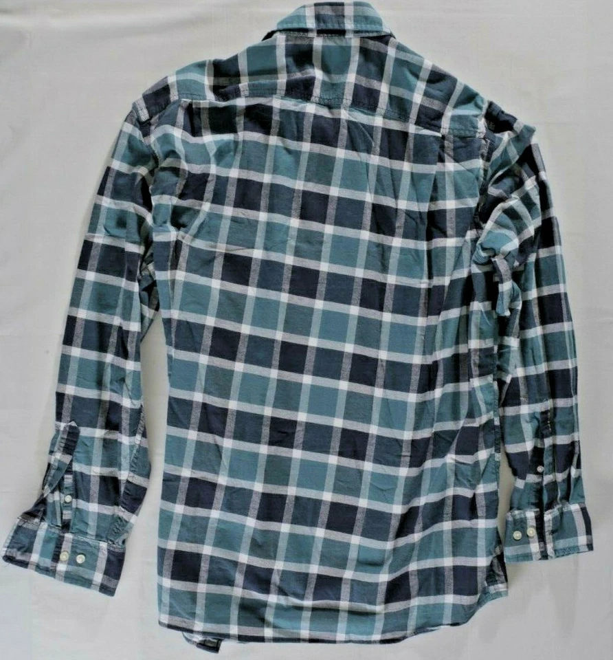 Sonoma 男式格子正式衬衫 尺寸 XXL 按钮正面 绿色 白色 黑色 — 第 2/3 张图片