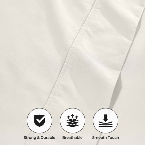 1000 Thread Count Cotton Blend Oversized Solid Deep Pocket Bed Sheet Set - 第 23/35 張圖片