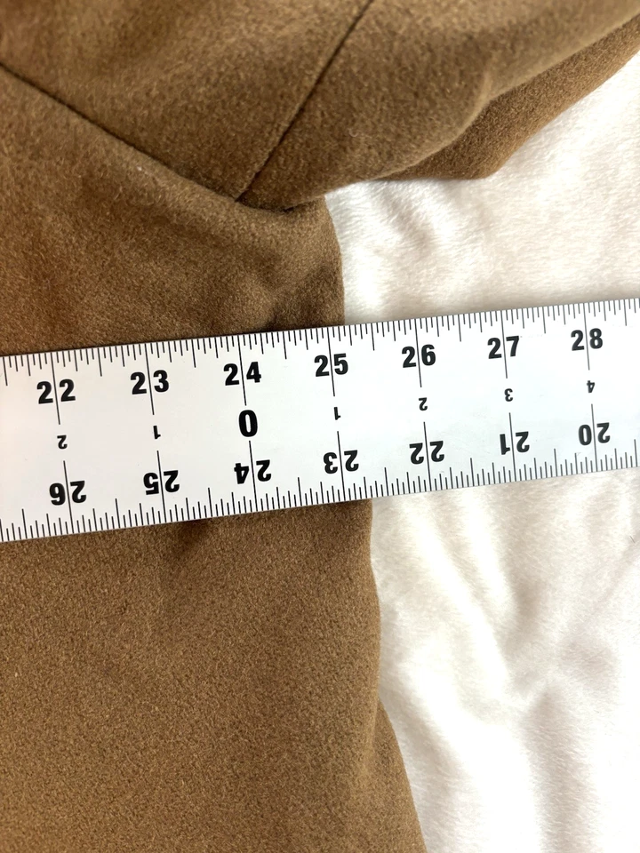 brown Vintage 70s western heavy wool sherpa lined over car coat faux fur 42 L - Image 3 of 4