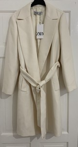 zara white coat
