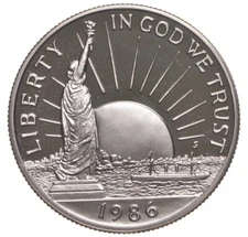 1986 S Proof Statue of Liberty Commemorative Half Dollar