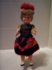 Vintage German Celluloid Doll, 6", Mark is Faint, Mint- 40's-60's