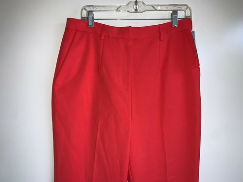 NWT $119 ANTONIO MELANI Natalie High Waisted Slim Leg Pants Coral Color Size 10 - Picture 4 of 9