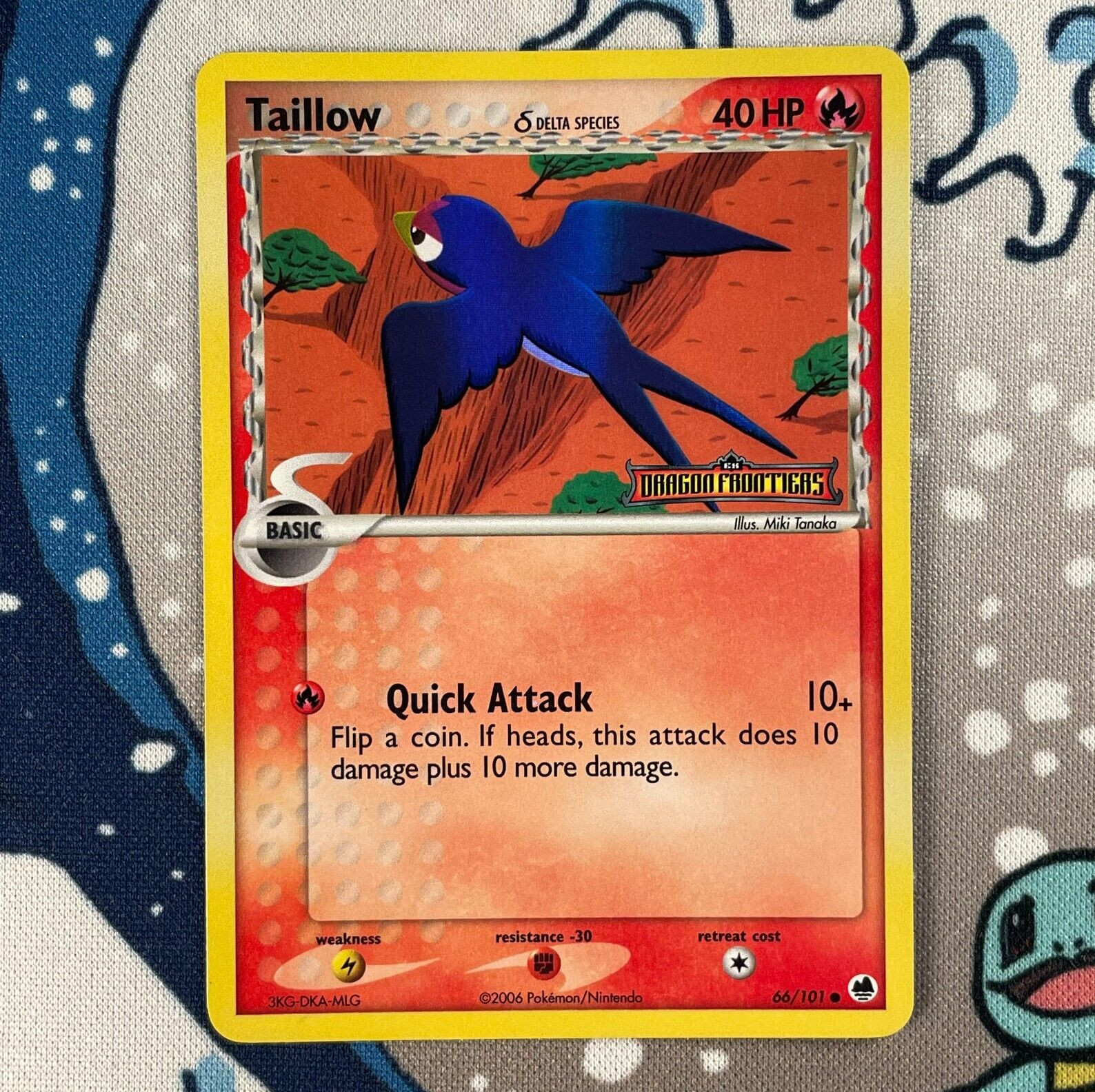 Taillow 66/101 Reverse Holo EX Dragon Frontiers Set Stamped Pokemon Card 2006 NM