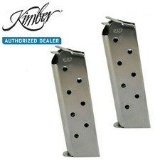Lot Of 2 Kimber 1911 Full Size .45 Acp Oem 8-rd Magazines Stainless - 1000133a