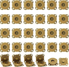 30 Sets Magnetic Snap Buttons, 14Mm Bronze Button for Clothes, Bags, Purses, Sew