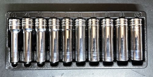 SNAP ON 310TSM 10-Pc 1/2" Drive 6-Pt. Metric Flank Drive® Deep Socket Set USA - Picture 5 of 7