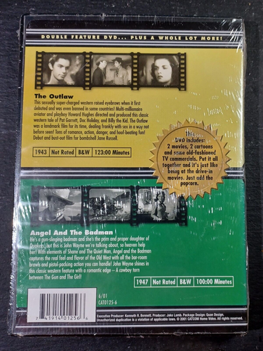 The Outlaw / Angel and the Badman (DVD) BRAND NEW-FACTORY SEALED- BOX-7 - Picture 2 of 2