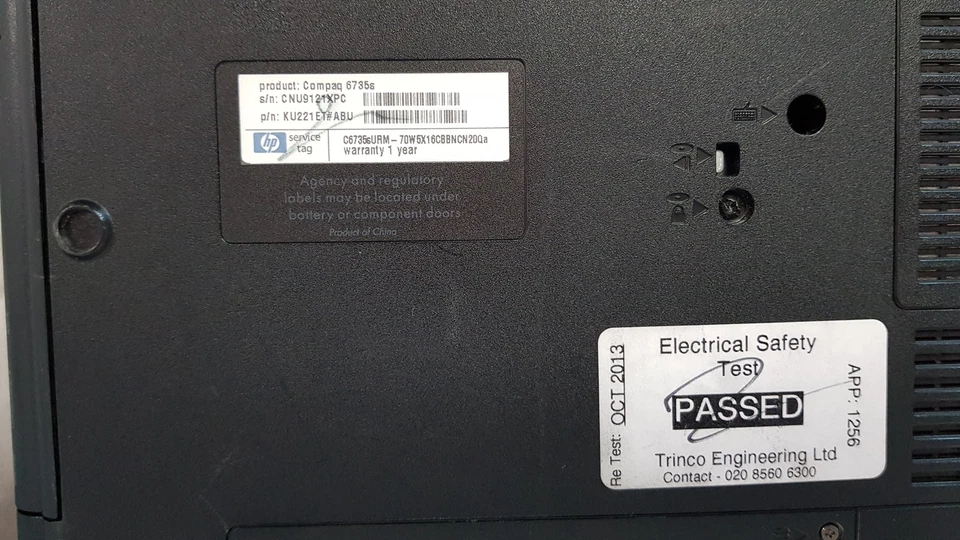 HP Compaq 6735s 15.4" Laptop 2.0 Ghz AMD Turion X2 RM-70 3GB No HDD - Image 3 of 4