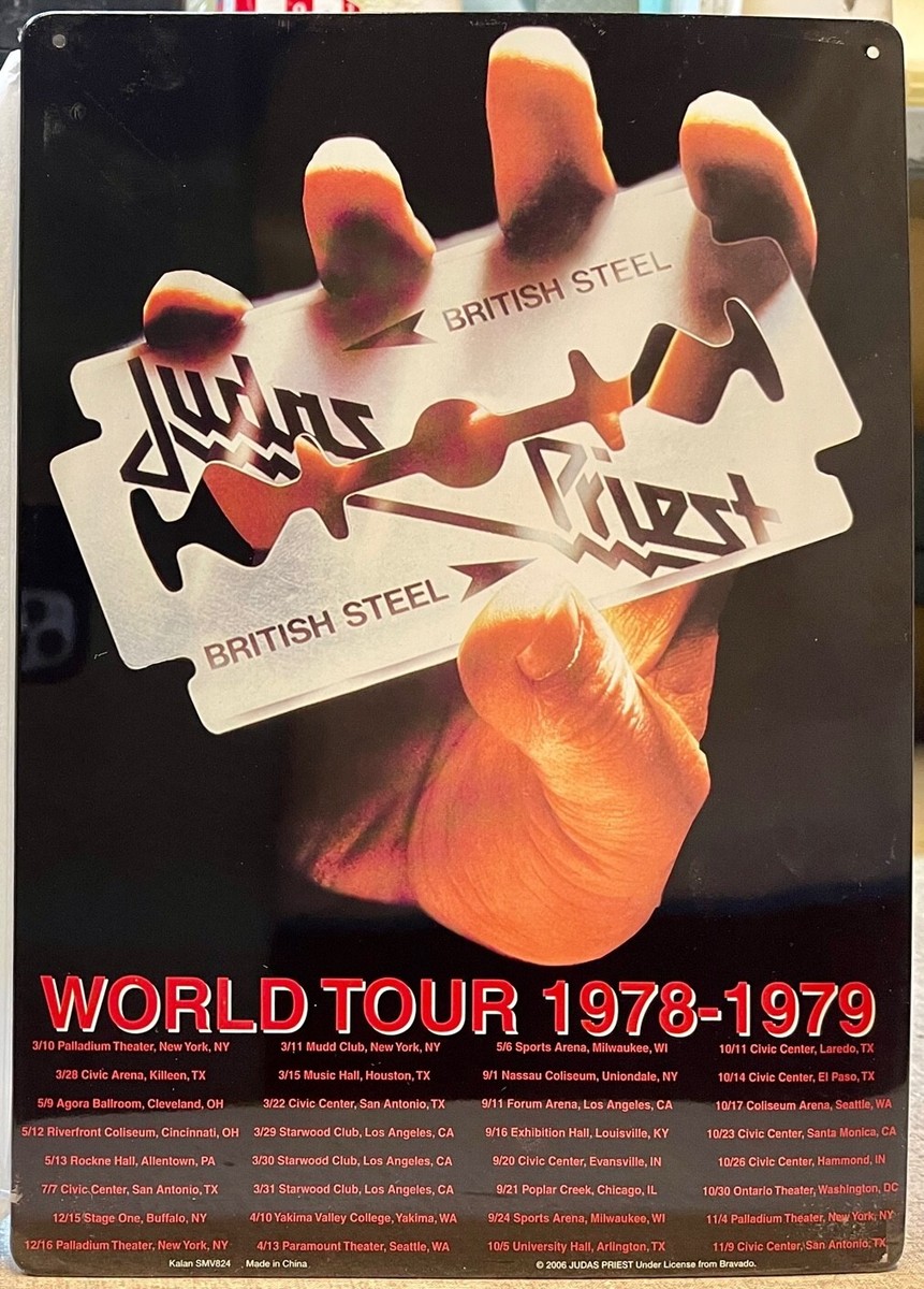 JUDAS PRIEST British Steel Tour Poster Metal Reproduction