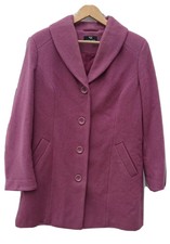 Peter Hahn 16 Mauve 60% Virgin Wool 20% Cashmere Coat Shawl Collar