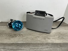 Polaroid 210 Gray Land Instant Camera With Strap, Case Flash Untested