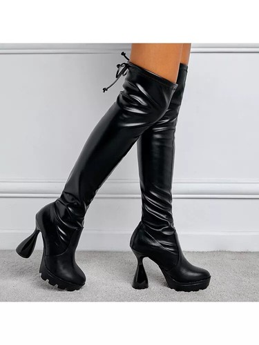 Bottes Cuissardes Koshin Aspect Humide - Noir Brillant - Échassières - Neuves Avec étiquettes