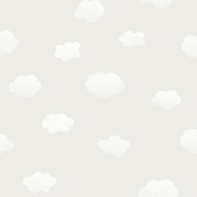 Holden Decor Wolkenhimmel Kindertapete Wolken grau weiß Kinderzimmer Kids