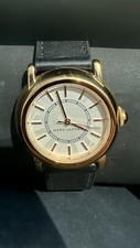 Marc Jacobs Womens Black Leather watch Color gold