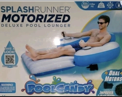 Splash Runner Pool CandyMotorized Inflatable Lounger - Pool/ Lake