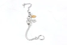 Pulsera De Acero Inoxidable Para Mujeres Con Corazón Y Candado Flotante 