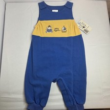 Vtg 90s Baby B gosh Romper NWT Deadstock Sailor Bear Nautical Blue Gold 18M USA