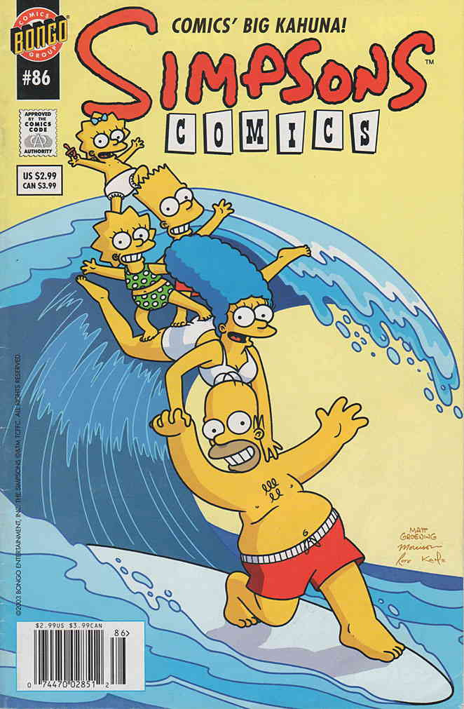Simpsons Comics #86 FN; Bongo | Surfing Cover - we combine shipping