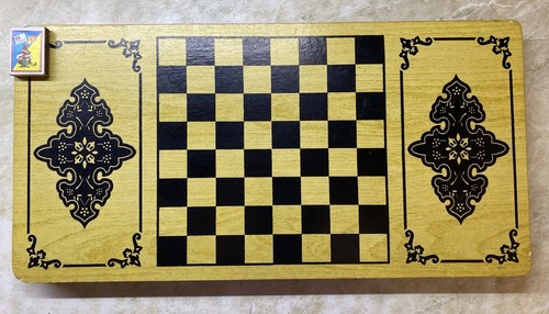 VINTAGE Collectible Russian LARGE WOODEN BACKGAMMON & Chess Board 55cm = 21,65” - Picture 11 of 24