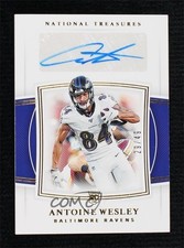 2019 National Treasures Rookie Signatures Gold 29/49 Antoine Wesley Auto 0vs5