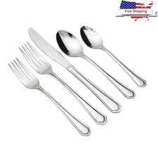 20 Piece Stainless Steel Flatware Set 4 Dishwasher Safe Rust Resistant New
