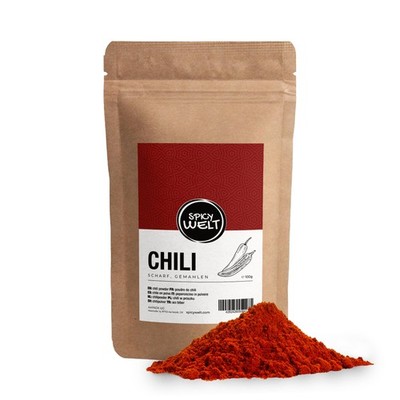 Chili Gemahlen 100g   Fein Gemahlenes Chilipulver für Chili Con Carne, Currys...