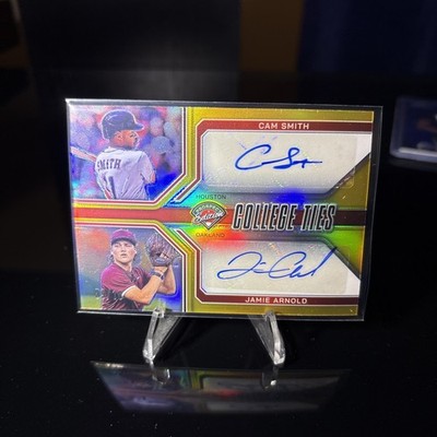 2025 Panini Prospect Edition Cam Smith Jamie Arnold Gold Prizm Dual Auto #/10