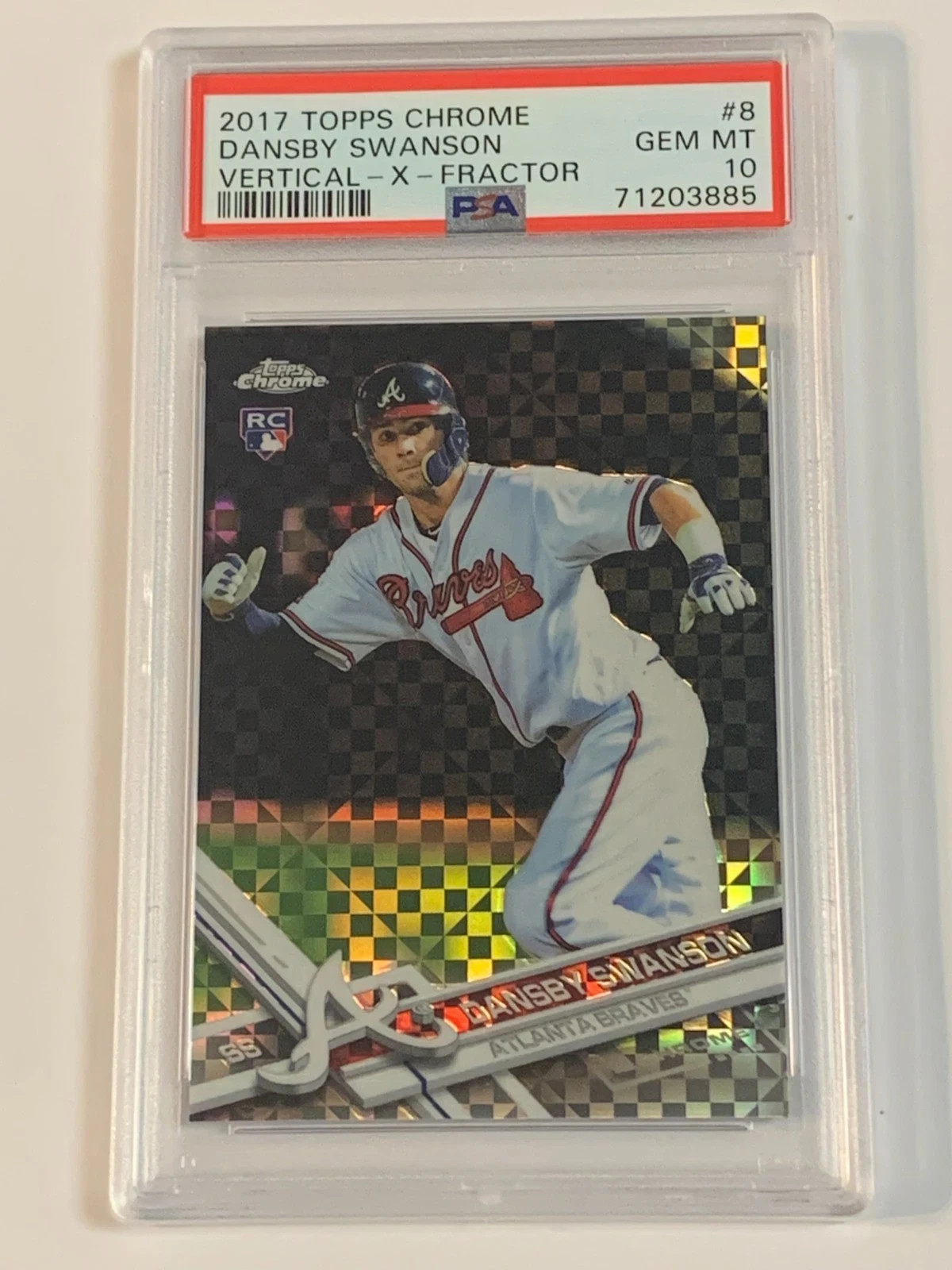2017 Topps Chrome Xfractor #8 Dansby Swanson RC Rookie PSA 10 GEM MINT