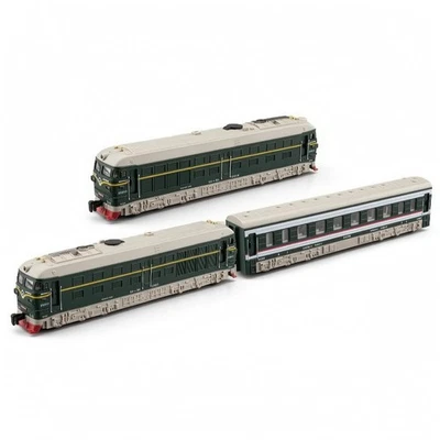 3 Pieces Treno in Lega Stampato Dettagliato Set Treno Elettrico Modello Fedele - Photo 1/4