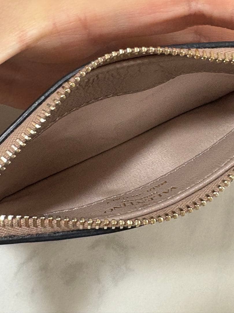 Valentino Garavani Pink Beige Leather Card Case Italy Accessories thumbnail 3
