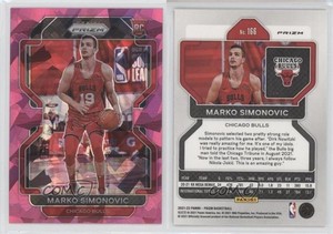 2021-22 Panini Prizm Pink Ice Prizm Marko Simonovic #166 Rookie RC