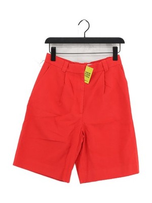 COS Damen Shorts UK 8 rot Baumwolle mit Leinen Mom