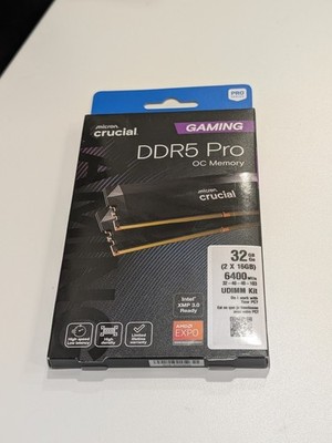 Crucial Pro Overclocking 32GB 2x16GB DDR5 6400 6000 CL32 Intel XMP AMD EXPO