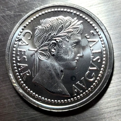 CAESAR AUGUSTUS ONE TROY OUNCE .999 FINE SILVER ROUND.