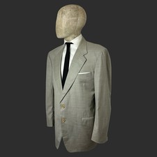 Dior Boutique Sakko Blazer 44R Beige Herren Reine Wolle Tailored Smart Suit Italy