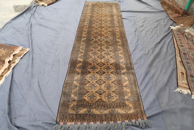 3x9 Afghan Vintage Terracotta Runner Rug, Handmade Oriental Rug, Hallway Runners