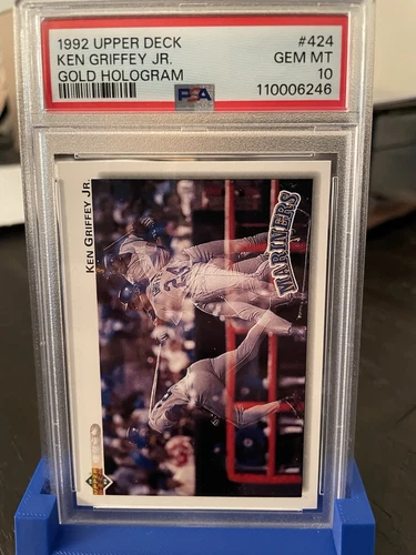 1992 UPPER DECK KEN GRIFFEY JR. GOLD HOLOGRAM #424 PSA 10