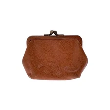 Il Bisonte Leather Coin Case Men’s Brass Plain Card Holder