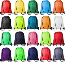 20Pcs Drawstring Backpacks Bulk String Bag Cinch Sack Pack Storage Knapsack Poly