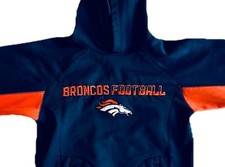 NFL Team Apparel Denver Broncos Youth Hoodie Blue Size Medium 10/12