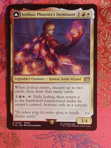 Joshua, Phoenix's Dominant Final Fantasy Magic The Gathering MTG Rare Card