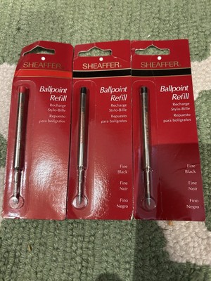 Sheaffer Ballpoint Refills 3 ct Lot Fine Red Fine Black